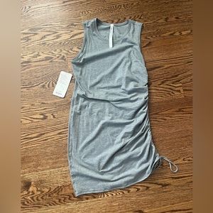Lululemon Cinch It Dress Grey Size 10 Pima Cotton Casual Slim Fit Swim Cover